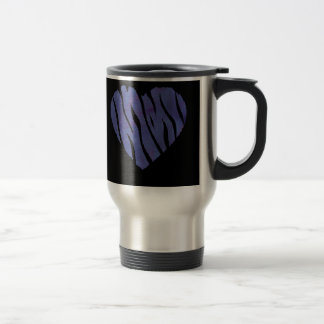 Mug De Voyage Coeur pourpre Poster de animal Zebra