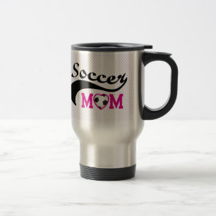 Mug De Voyage Coeur rose O Maman de football