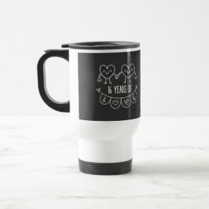 Mug De Voyage Coeurs de calèche-cadeaux du 16e anniversaire