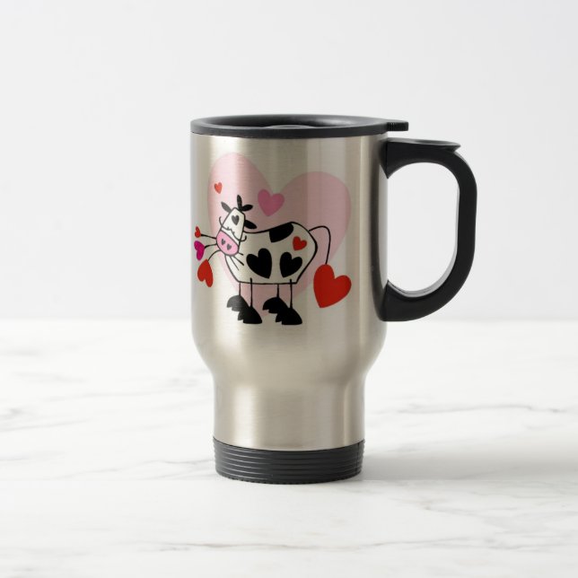 Mug De Voyage Coeurs de vache (Droit)