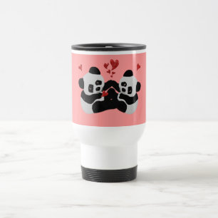Mug De Voyage Coeurs précieux de panda