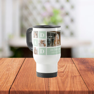 Mug De Voyage Collage de monnaie moderne photo papa meilleur cad