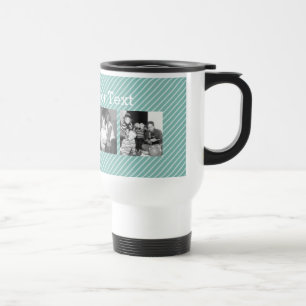 Mug De Voyage Collage de photo d'Instagram 4 images - rayures