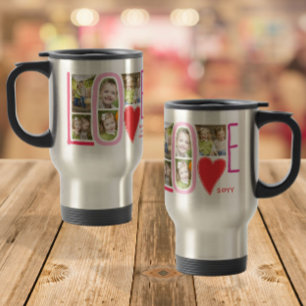 Mug De Voyage Collage de photos d'amour pour la Saint-Valentin m