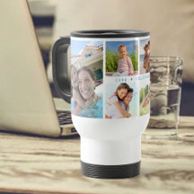 Collage de photos familiales avec 6 photos et text
