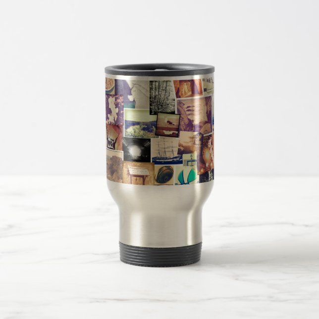 Mug De Voyage Collage Hipster du filtre photo cool (Centre)