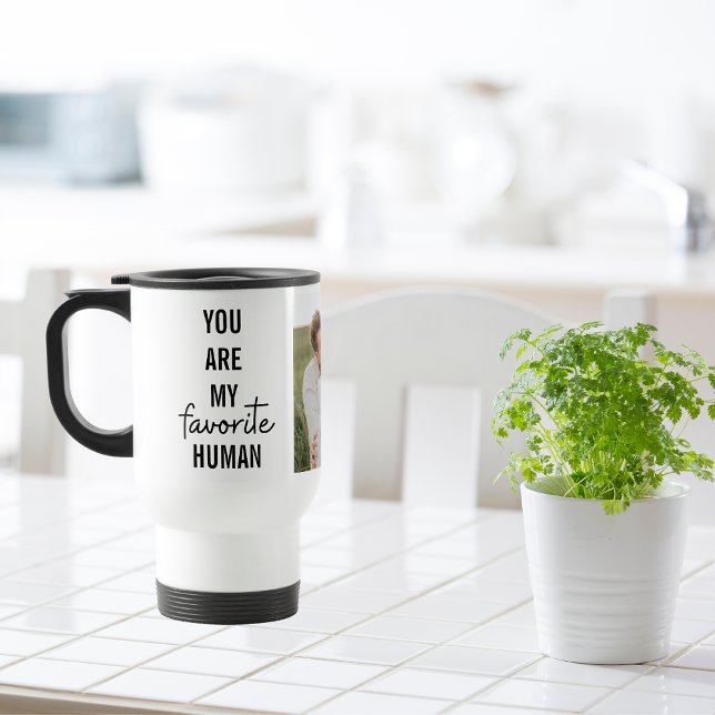 Mug De Voyage Collage moderne Couple Photo & Romantic Love Citat (Créateur téléchargé)