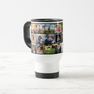 Mug De Voyage Collage photo de l'anniversaire du mariage personn