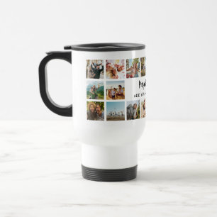 Mug De Voyage Collage photo personnalisé de joyeux anniversaire