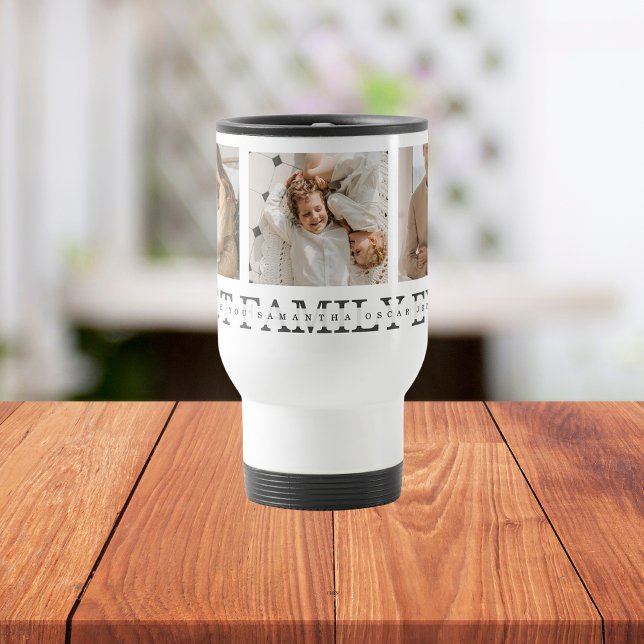 Mug De Voyage Collage tendance photo et meilleure famille jamais (Créateur téléchargé)
