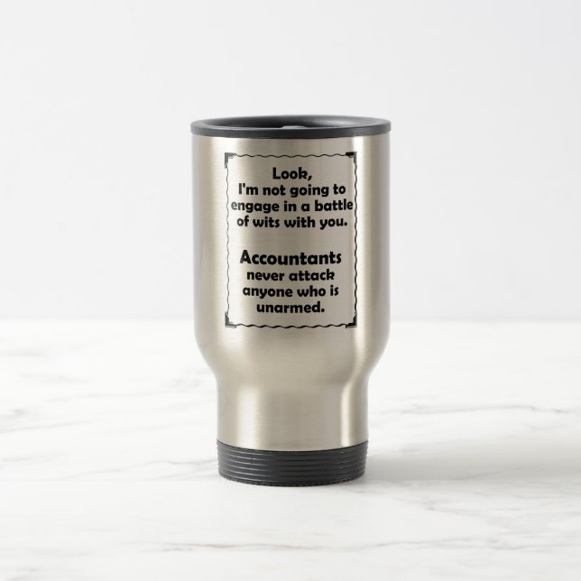Mug De Voyage Comptable de joute d'esprit (Centre)