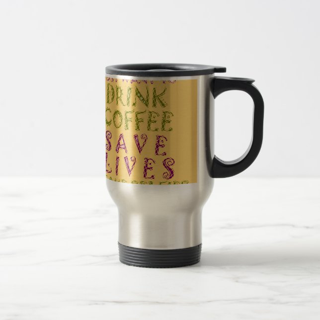 Mug De Voyage Conception amusante de citation Selfie Café (Droit)