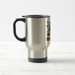 Mug De Voyage Conception de crâne d'Halloween « Ski ou hurle »