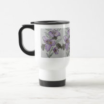 Conception de fleurs violettes à l'aquarelle
