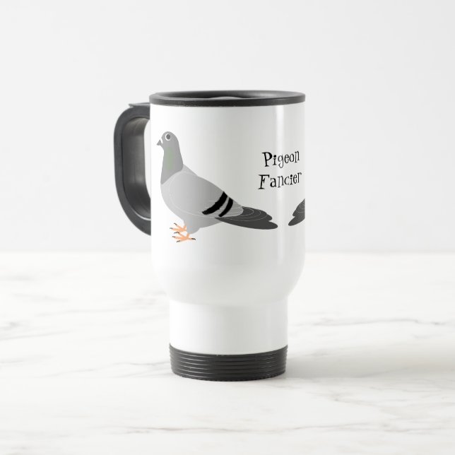 Mug De Voyage Conception de pigeon (Devant gauche)