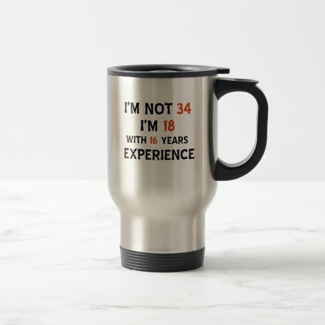 Mug De Voyage conceptions de 34 années (Droit)