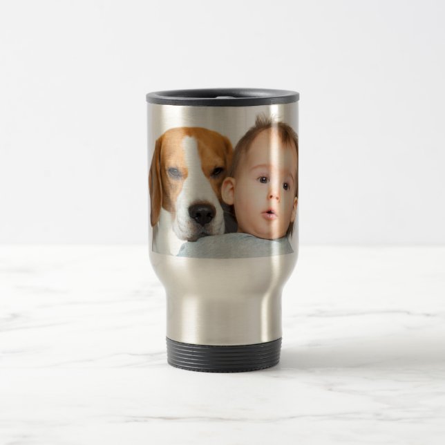 Mug De Voyage Concevez votre propre bébé et animal de compagnie  (Centre)