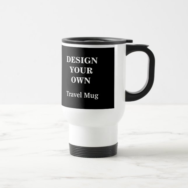 Mug De Voyage Concevez votre propre Musique de Voyage - Noir et  (Droite)