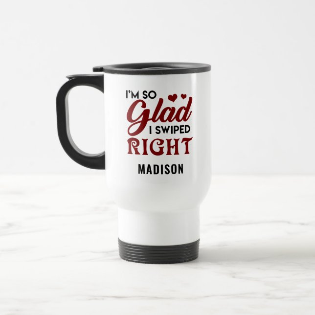 Mug De Voyage Content que j'aie rasé la Saint Valentin (Gauche)