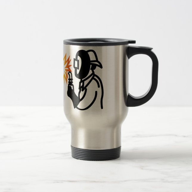 Mug De Voyage Contour de soudeuse (Droit)