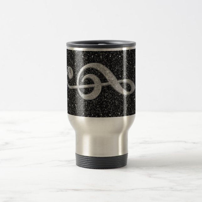 Mug De Voyage Cool argent parties scintillant effet brillant tre (Centre)