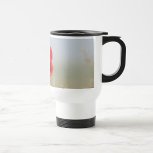 Mug De Voyage Coquelicots rouges dans la lumière du matin