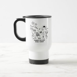 Mug De Voyage Correspondance de groupe de voyage d'été de plage 