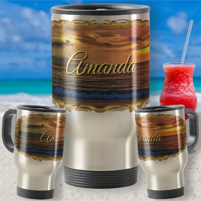 Mug De Voyage Coucher de soleil 1577 (Créateur téléchargé)