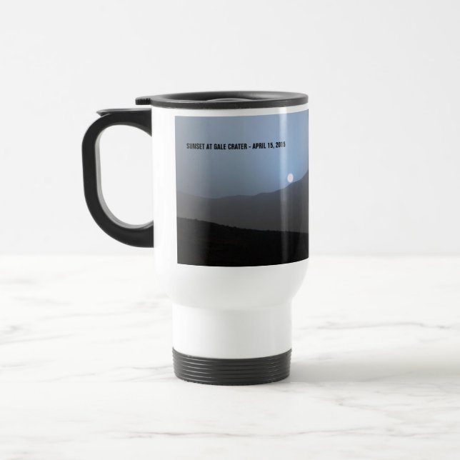 Mug De Voyage Coucher de soleil bleu martien (Gauche)