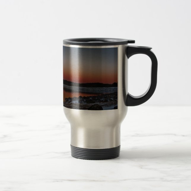 Mug De Voyage Coucher de soleil sur le lac Arrowhead (Droit)
