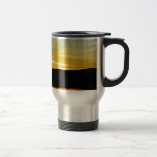 Mug De Voyage Coucher de soleil sur le lac Mt Yellow
