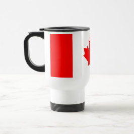 Mug De Voyage Couleurs du drapeau Feuille d'érable du Canada