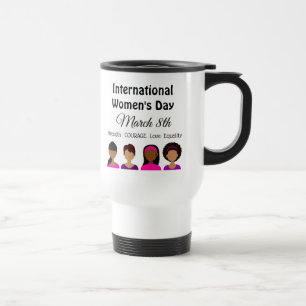 Mug De Voyage Coupe du café de la Journée internationale des fem