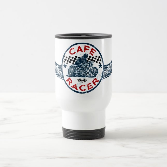 Mug De Voyage Coureur de Moto (Centre)