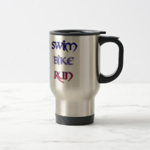 Mug De Voyage Course de vélo de bain de triathlon