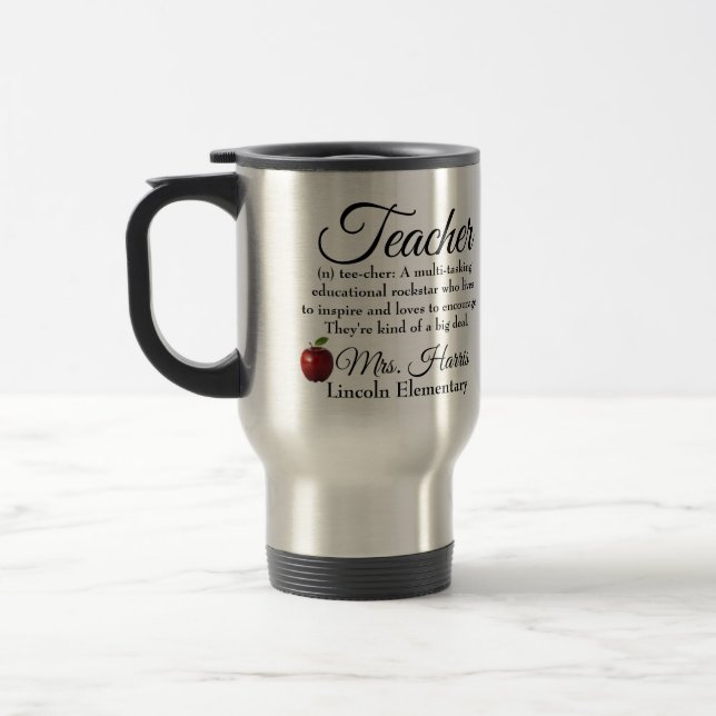 Mug De Voyage Coutume de Rockstar de professeur (Gauche)