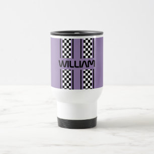 Mug De Voyage Coutume Violet violet noir course automobile Sport