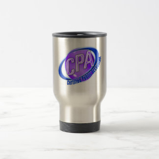 MUG DE VOYAGE CPA ORB SWOOSH LOGO COMPTABLE PUBLIC CERTIFIÉ