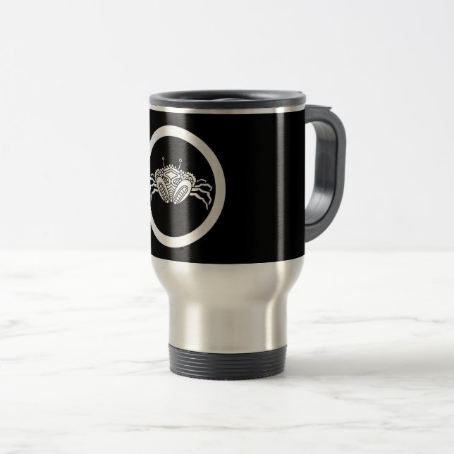 Mug De Voyage Crabe de mer de face en cercle (Devant droit)