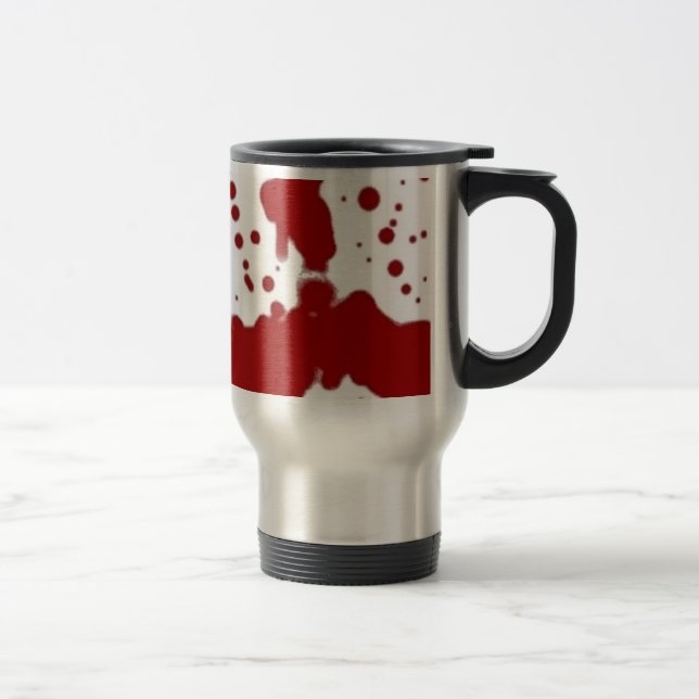 Mug De Voyage Cramoisi sur le blanc (Droit)