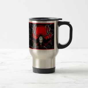 Mug De Voyage crâne flamboyant de cerfs communs