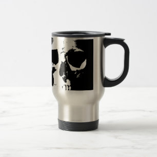 Mug De Voyage Crâne noir et blanc
