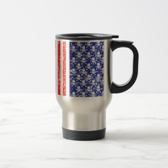 Mug De Voyage Crânes patriotiques (Droit)