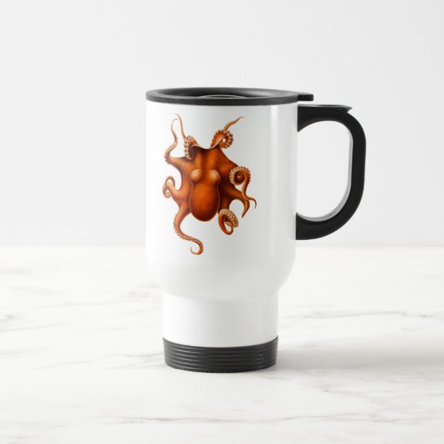 Mug De Voyage Créature du monstre de la mer d'Octopus Cephalapod (Droite)
