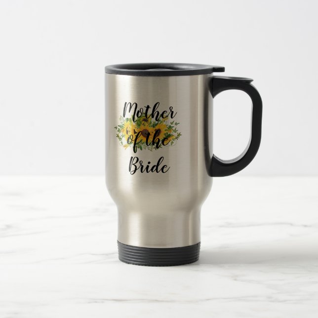 Mug De Voyage Créer son propre tournesol cadeau de fête nuptiale (Droit)