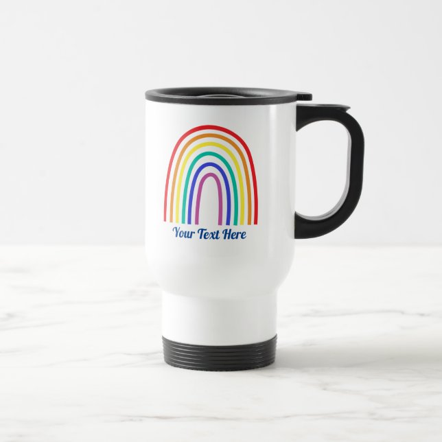 Mug De Voyage Créez votre propre professeur moderne Rainbow (Droite)