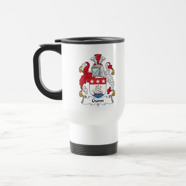 Mug De Voyage Crête de famille de Gunn (Gauche)