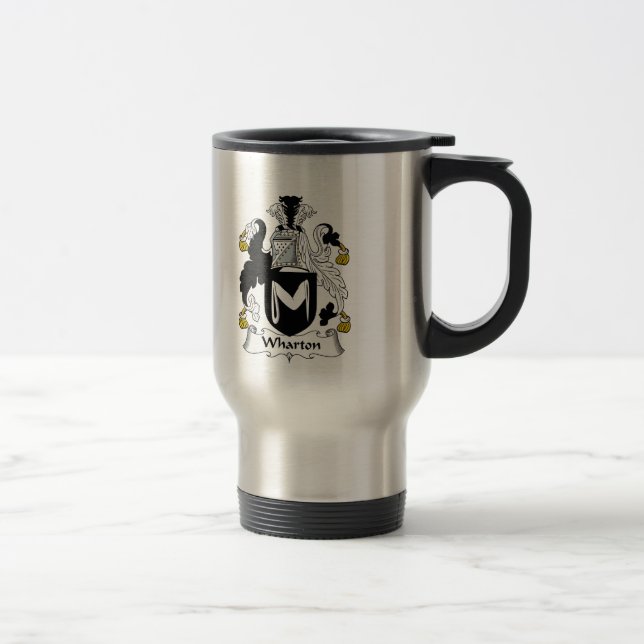 Mug De Voyage Crête de famille de Wharton (Droit)
