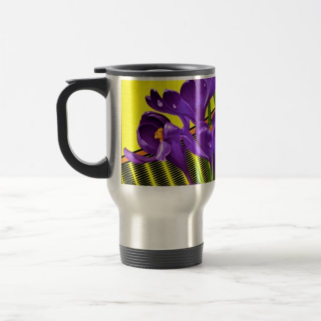 Mug De Voyage Crocus Floral/Géométrique (Gauche)