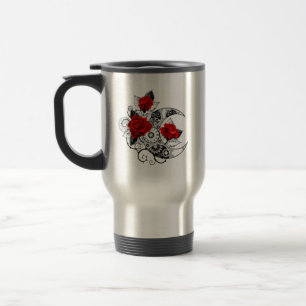 Mug De Voyage Croissant mécanique avec roses rouges